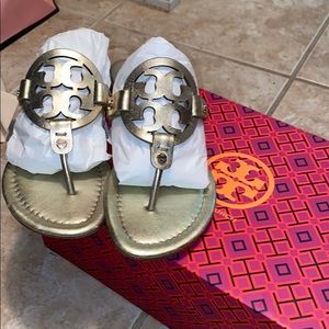 Gold Miller Tory Burch Size 5.5